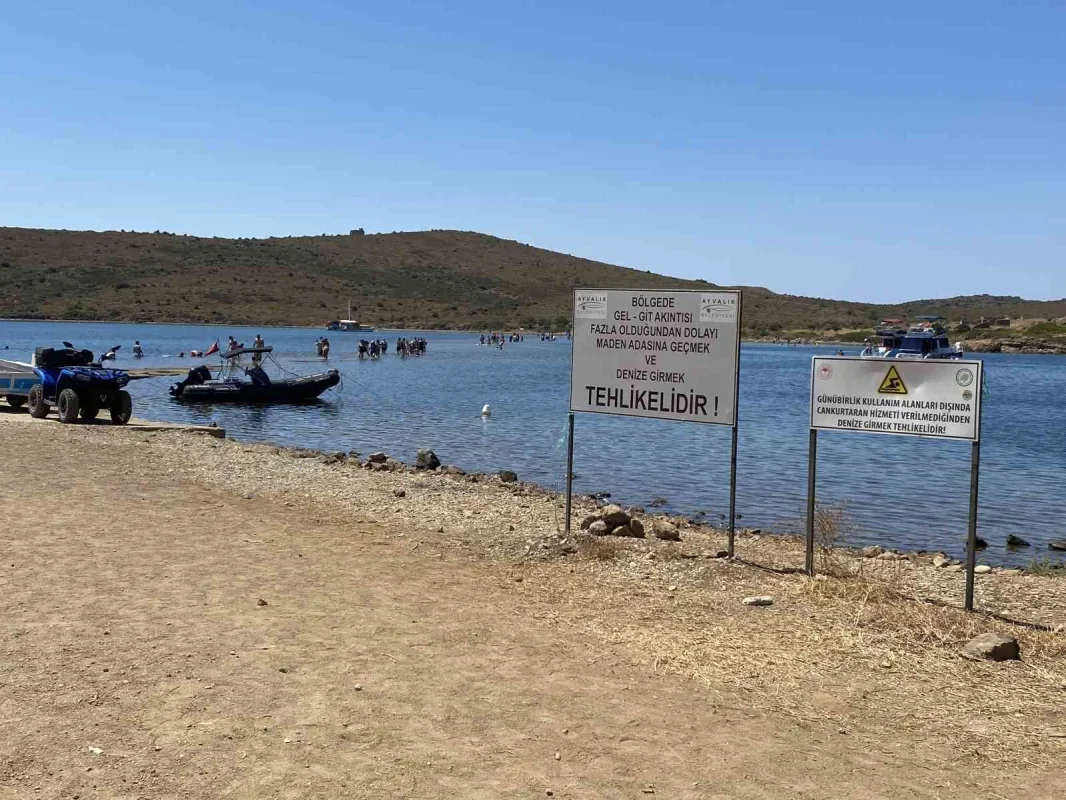 Ayvalık Yalancı Boğaz'da can güvenliği alarm veriyor