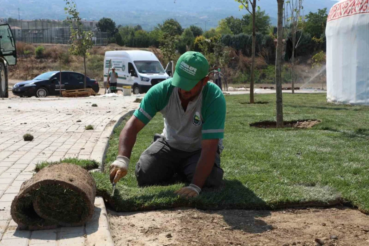 İnegöl DOSTUM kamp alanında çalışmalar hız kesmeden sürüyor