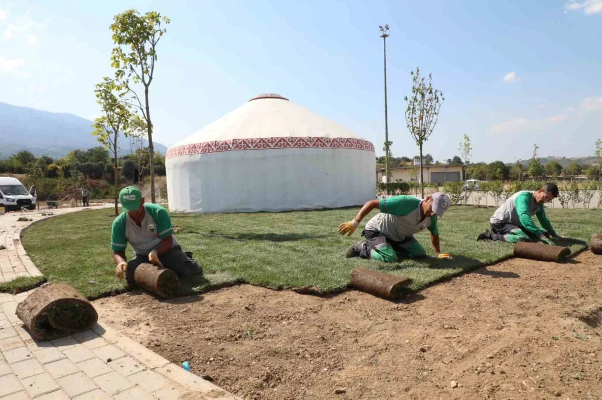 İnegöl DOSTUM kamp alanında çalışmalar hız kesmeden sürüyor
