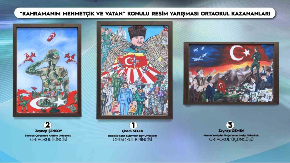 "Kahramanım Mehmetçik ve Vatan" yarışmasında kazananlar açıklandı