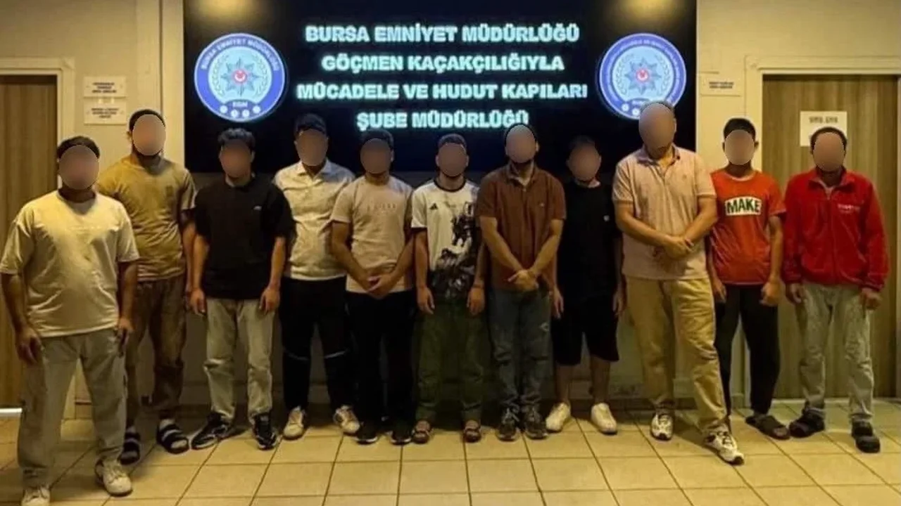 Bursa'da kaçak göçmen operasyonu: 11 kişi yakalandı