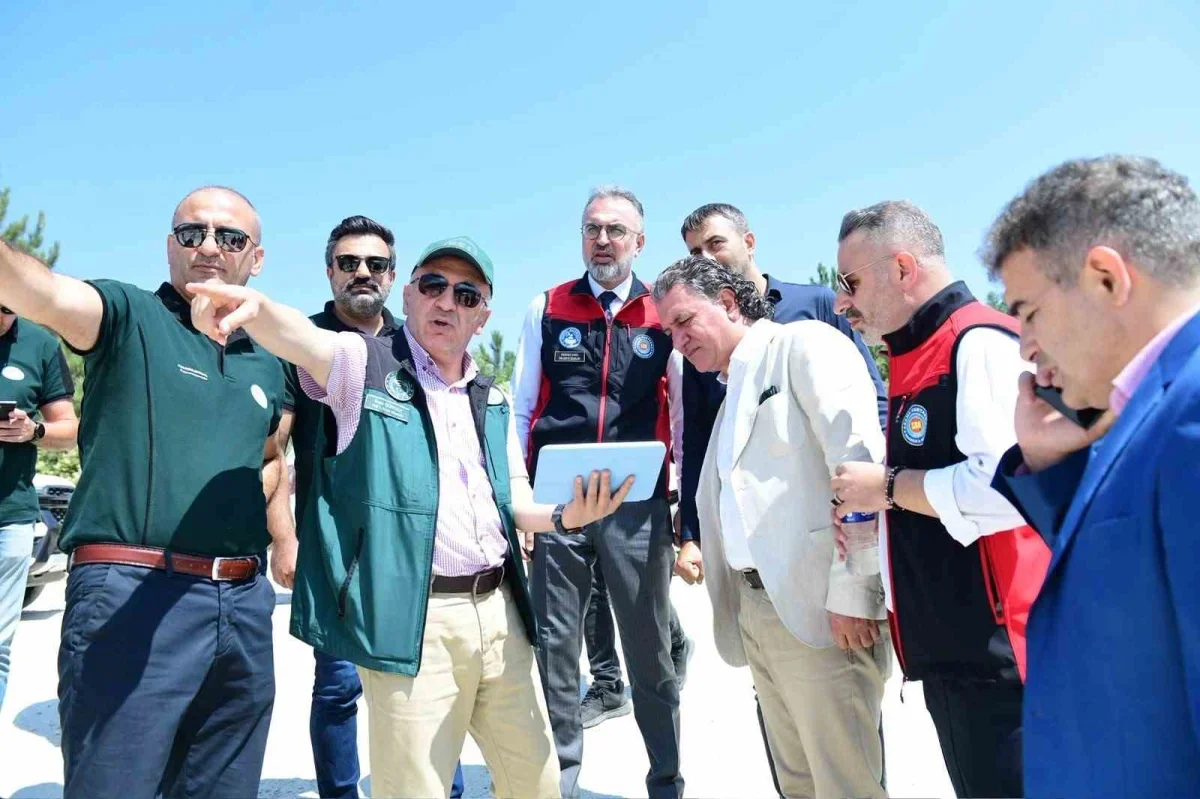 Kestel'de 4 bin 200 dekar araziyi sulayacak gölette sona yaklaşıldı