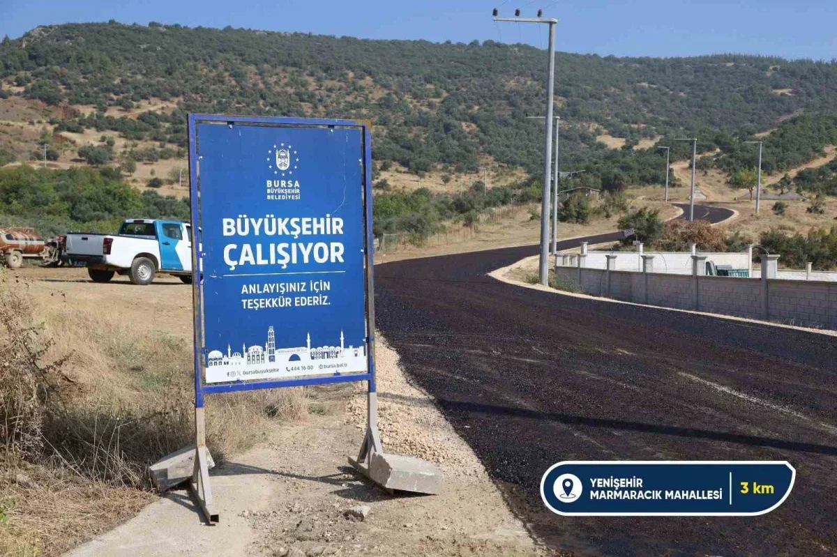 Bursa Büyükşehir 5 ilçede 22 kilometrelik yol yeniliyor