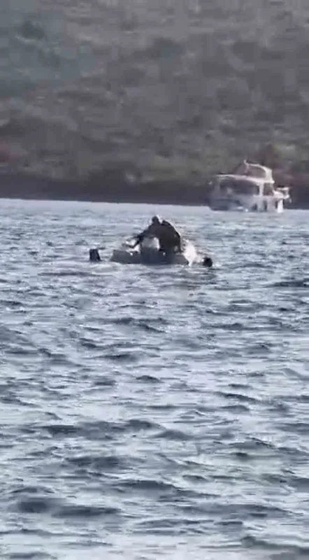 Ayvalık Yalancı Boğaz'da akıntıya kapılan tatilci kurtarıldı