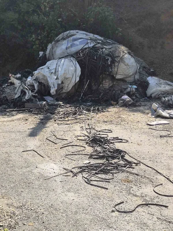 Pirinççi Mahallesi'nde sokağa kamyon dolusu atık döküp kaçtı