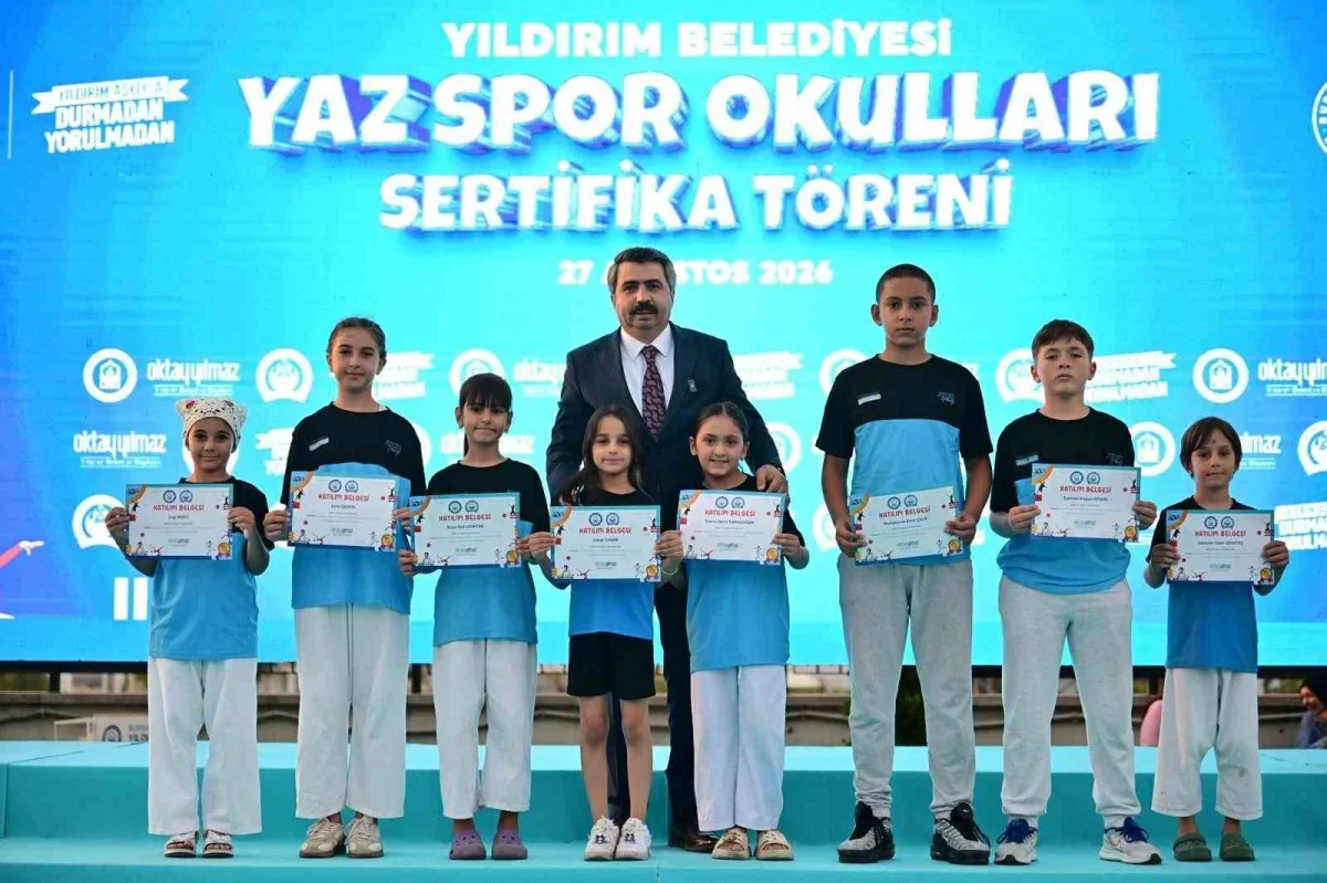 Yıldırım'da 16 branşta 36 bin çocuk spor eğitimi aldı
