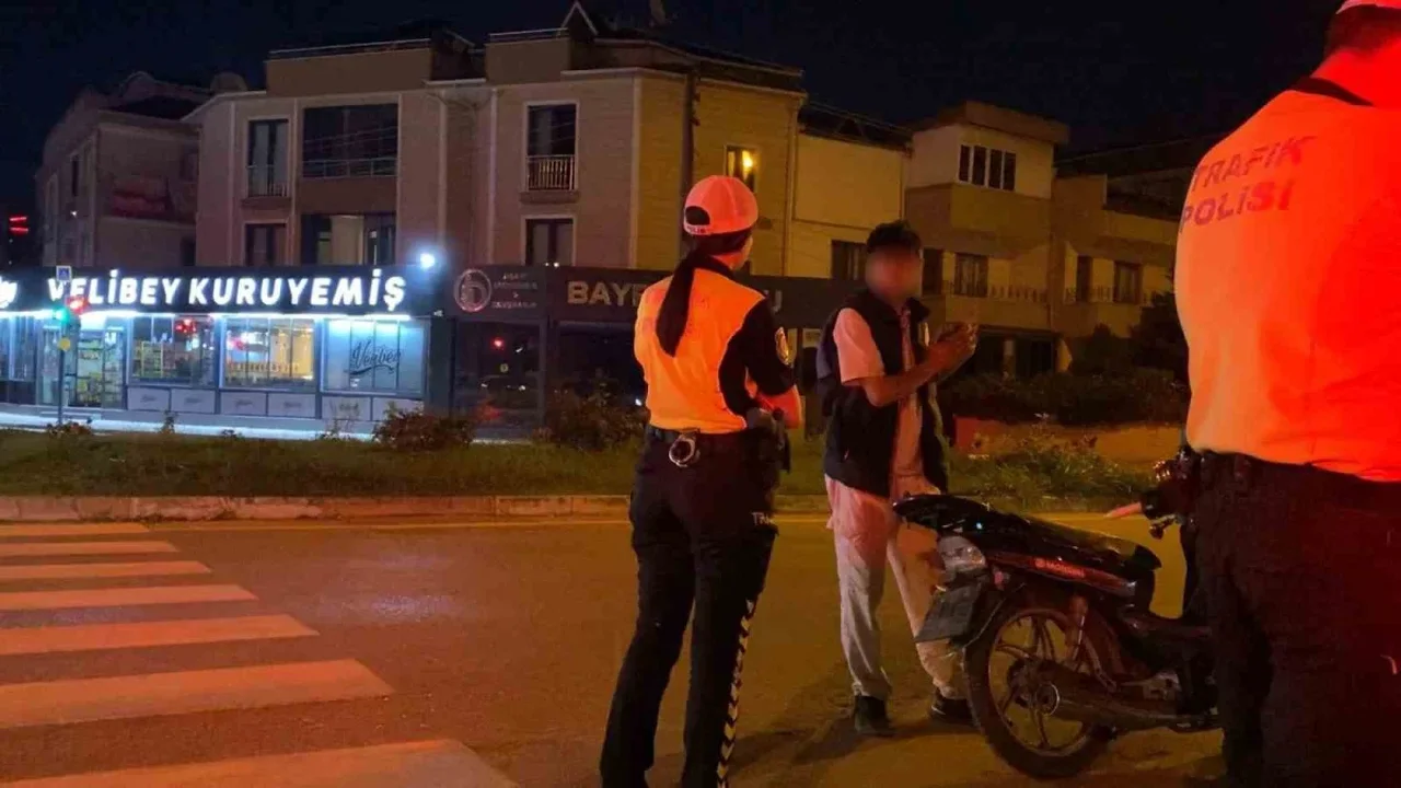İnegöl'de plakasız motosiklete 90 bin liralık ceza