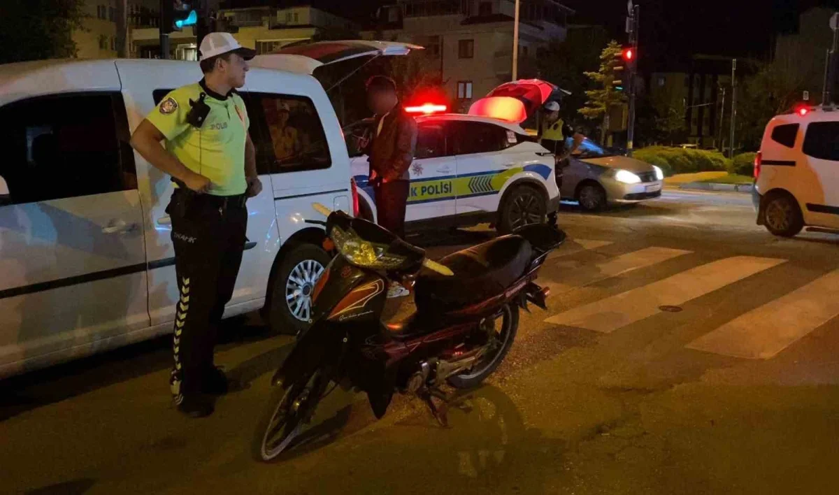 İnegöl'de plakasız motosiklete 90 bin liralık ceza