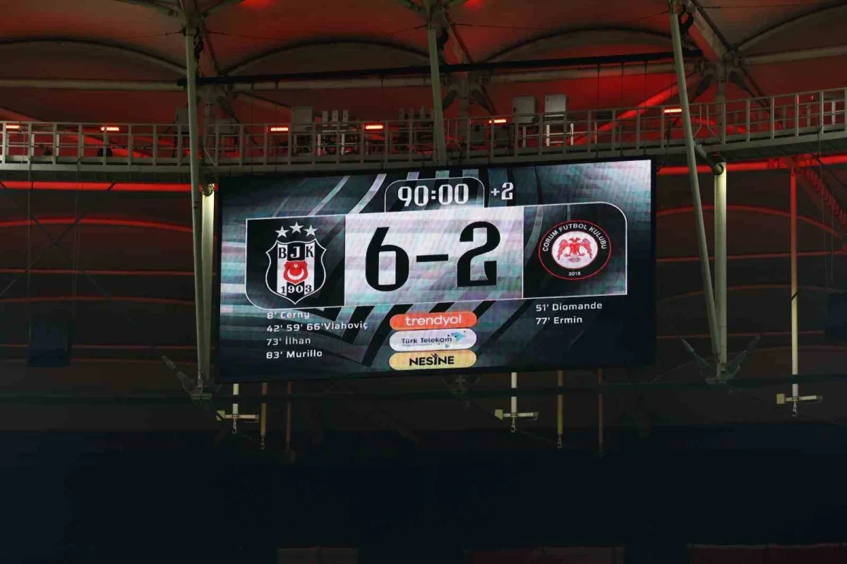 Beşiktaş 6-2 Çorum FK: Tüpraş Stadı'nda gol yağmuru