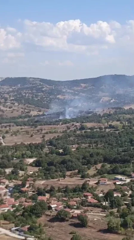 Bursa Büyükorhan'da yangın 4 helikopterle kontrol altına alındı