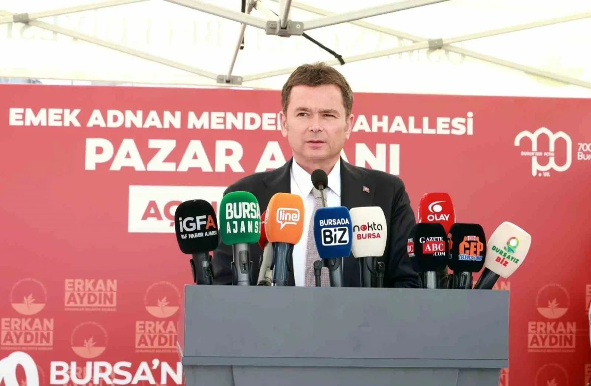 Osmangazi'de Emek Adnan Menderes Pazar Alanı açıldı