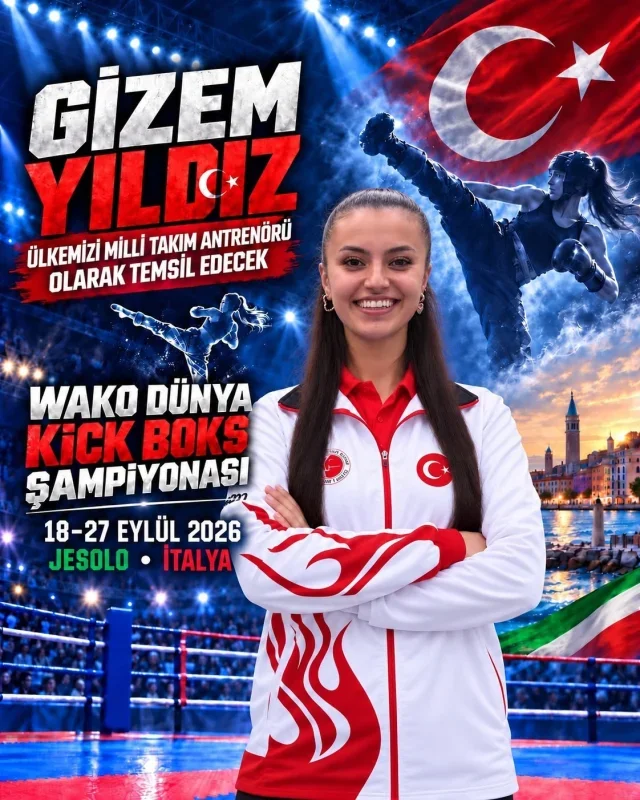 Gizem Yıldız, WAKO Dünya Kick Boks Şampiyonası'nda görevde