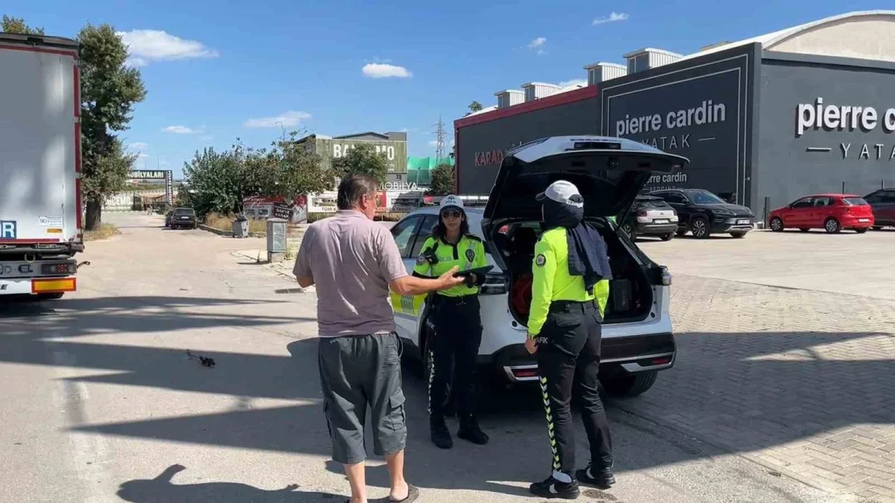 Bursa'da izinsiz tır ve kamyonlara polis denetimi