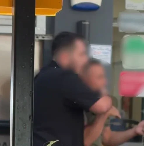 Kırklareli'nde oğlunun babasını darbettiği anlar kamerada