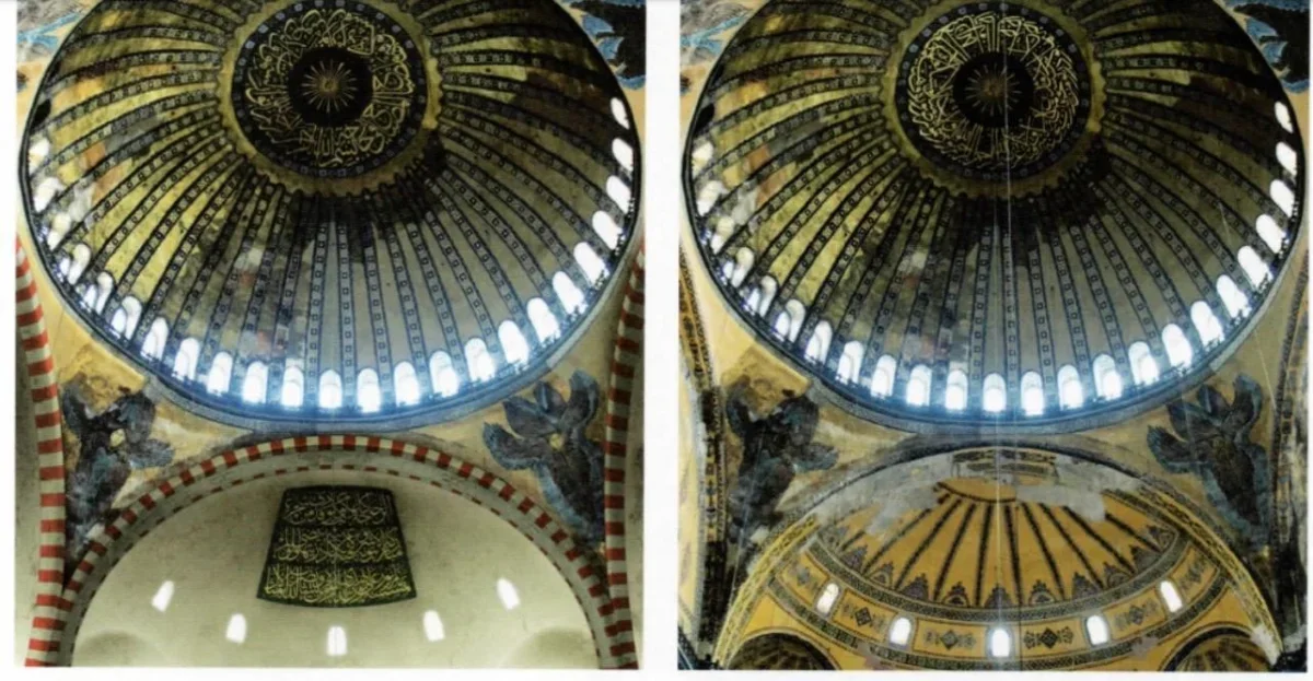 Ayasofya'nın doğu yarım kubbesinde güçlendirme başlıyor