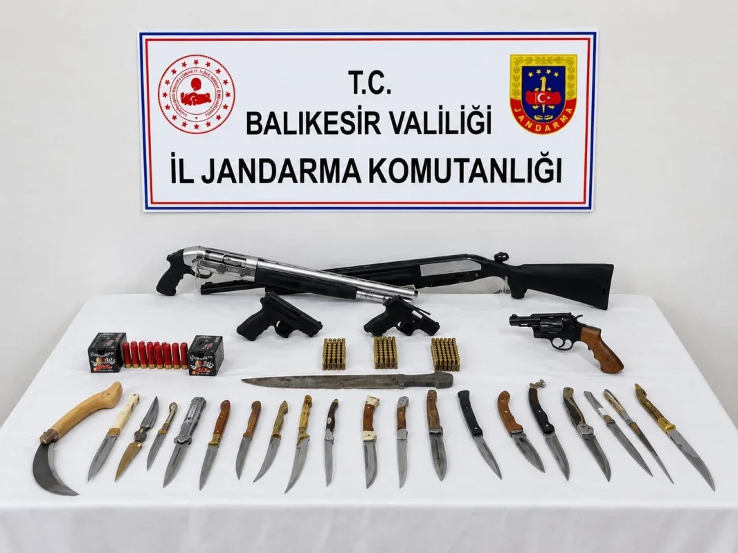 Bandırma ve Ayvalık'ta silah ticareti operasyonu: 10 gözaltı