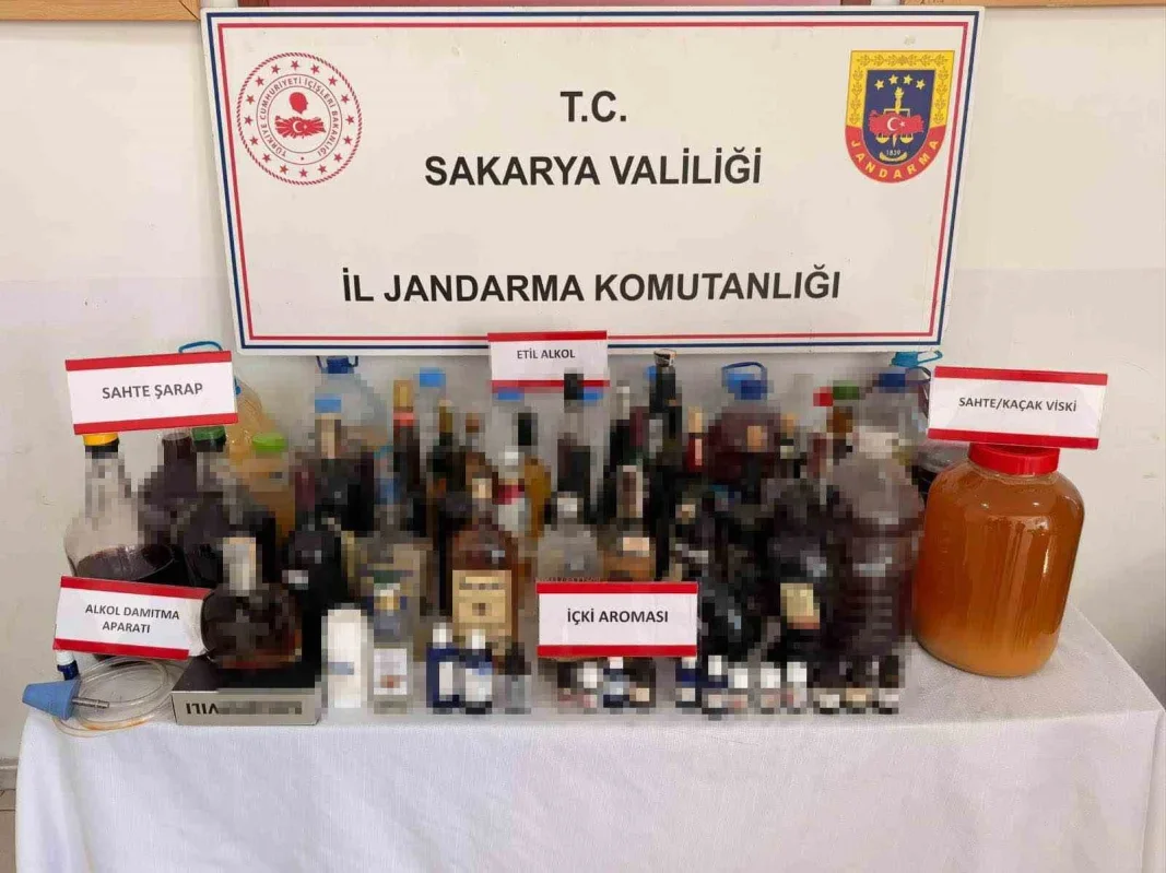 Sakarya'da sahte alkol operasyonu: 5 şüpheliye işlem