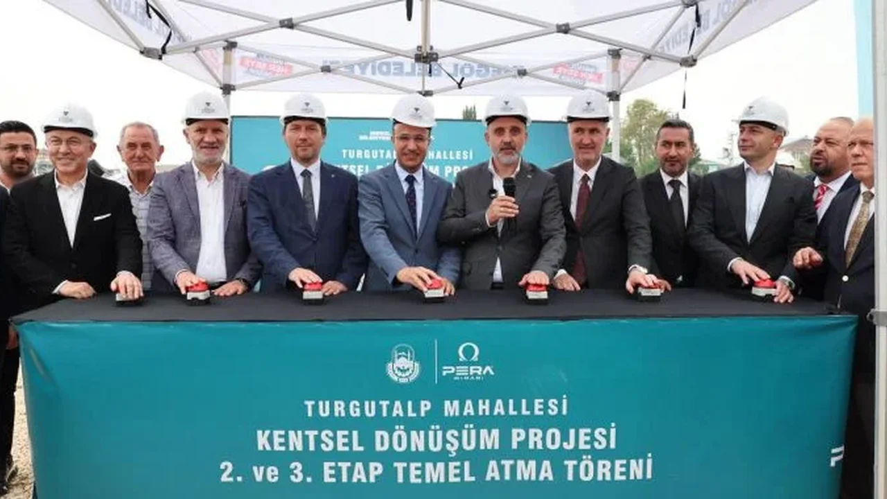 İnegöl Turgutalp'te 2 bin yeni yapı için temel atıldı