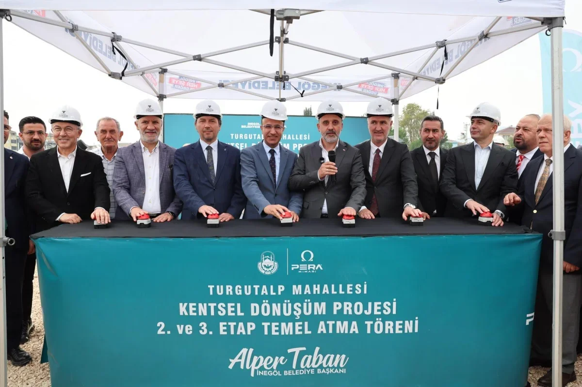 İnegöl Turgutalp'te 2 bin yeni yapı için temel atıldı