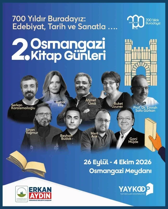 2. Osmangazi Kitap Günleri 26 Eylül'de Bursa'da başlıyor
