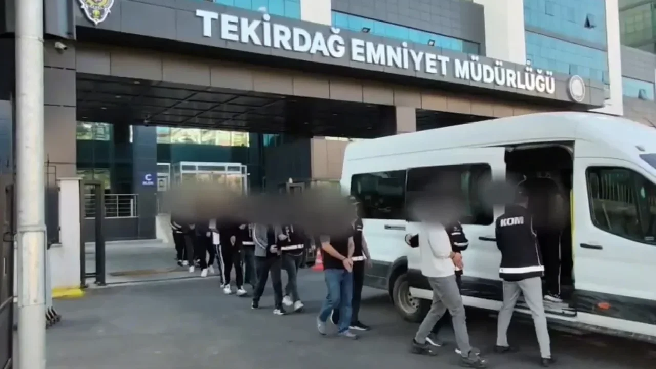 Tekirdağ merkezli suç operasyonunda 8 şüpheli tutuklandı