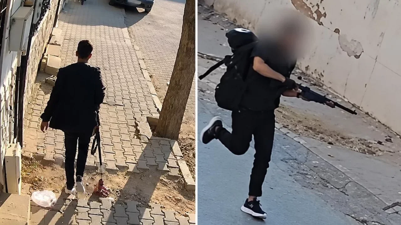 Manisa’daki okul yakınındaki silahlı saldırıda yeni görüntü: Şüpheli tüfekle kaçtı