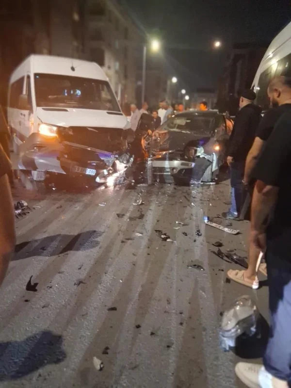 Çerkezköy'de alkollü sürücünün karıştığı kaza güvenlik kamerasında