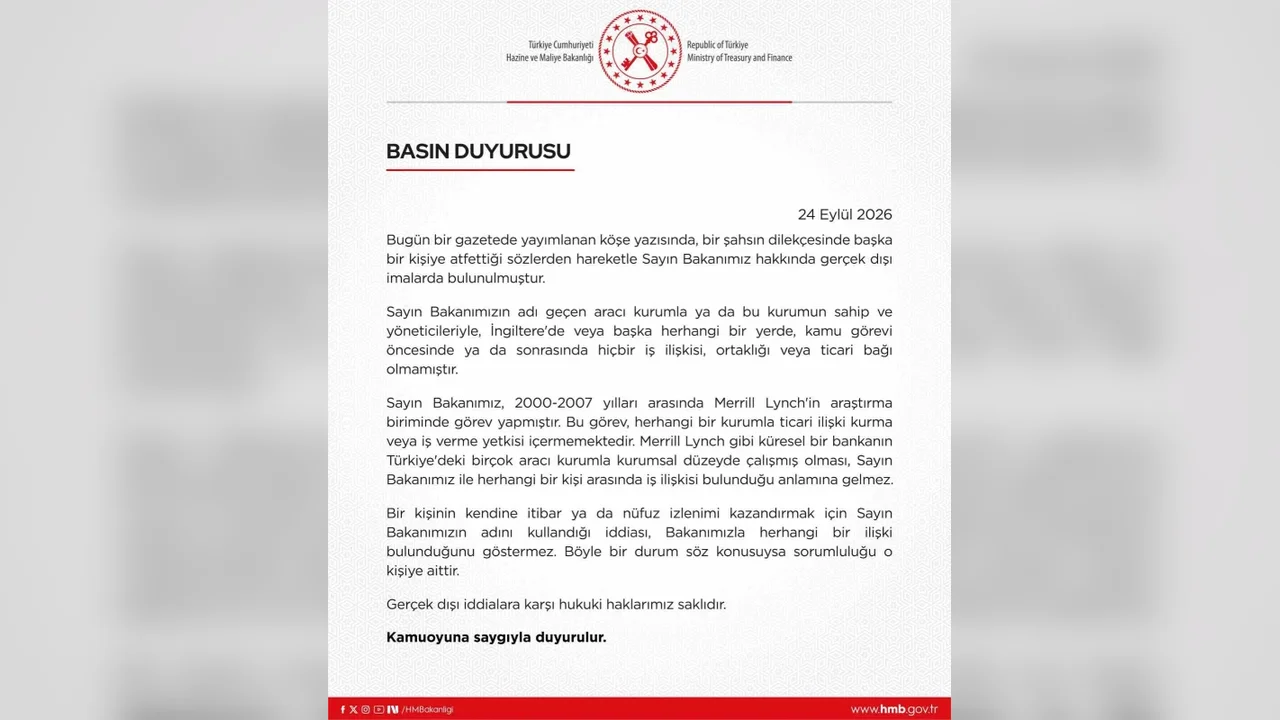 Mehmet Şimşek iddialarına Hazine ve Maliye'den yalanlama