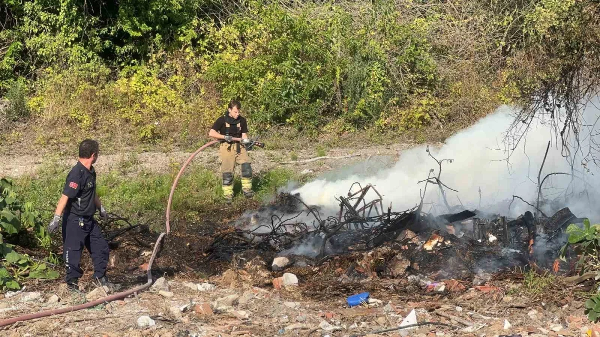 Mudanya orman yangını Yunus ekiplerinin dikkatiyle büyümeden söndü