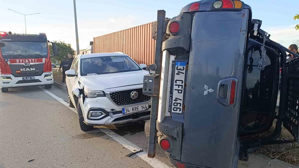 Tekirdağ'da otomobil kaçırma iddiası: 3 yaralı, sürücü yakalandı