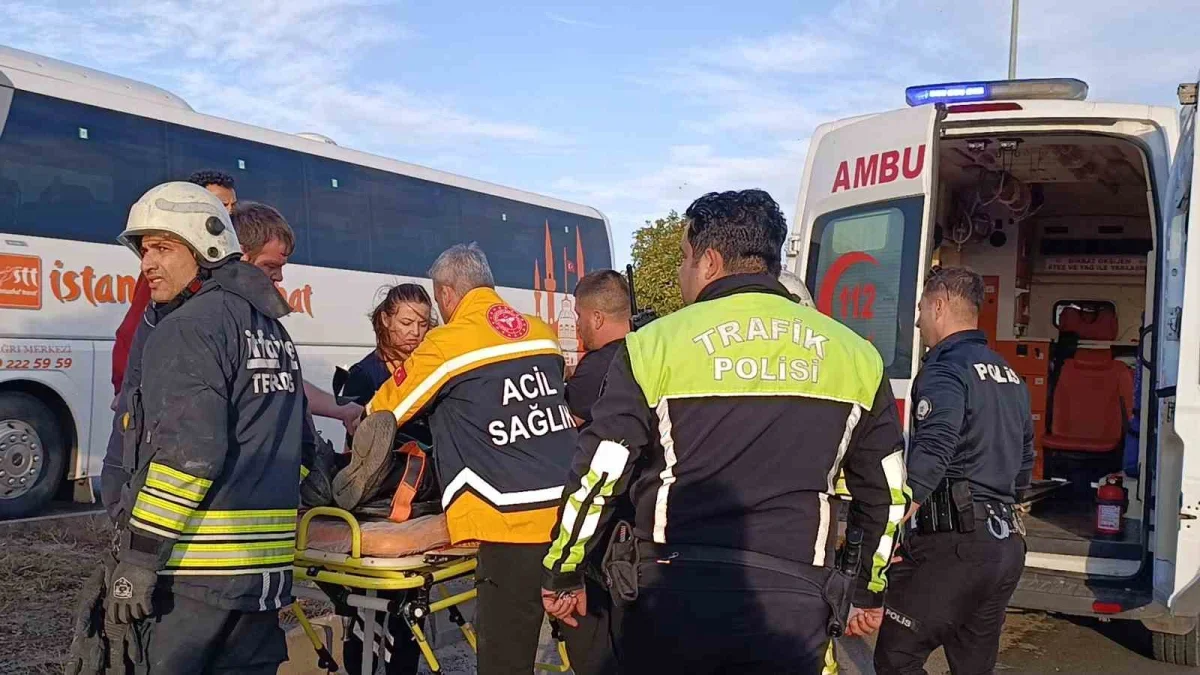 Tekirdağ'da otomobil kaçırma iddiası: 3 yaralı, sürücü yakalandı