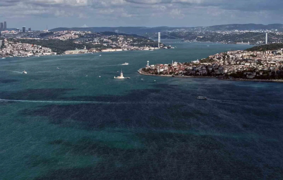 İstanbul Boğazı'nda alg patlaması: Sular turkuaza döndü