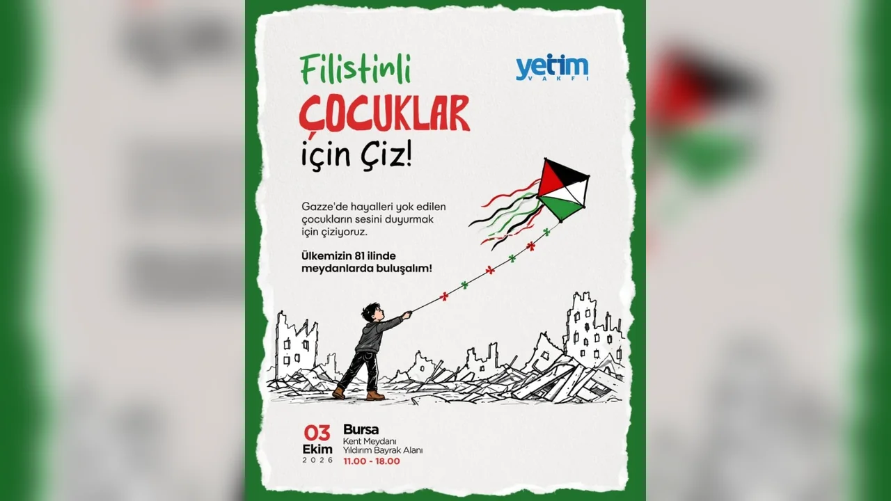 Filistinli Çocuklar İçin Çiz Bursa'da 3 Ekim'de yapılacak