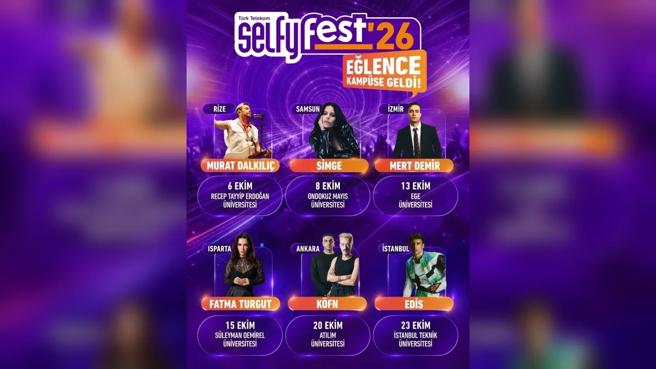 Selfyfest'26 üniversite kampüslerinde: konser takvimi açıklandı
