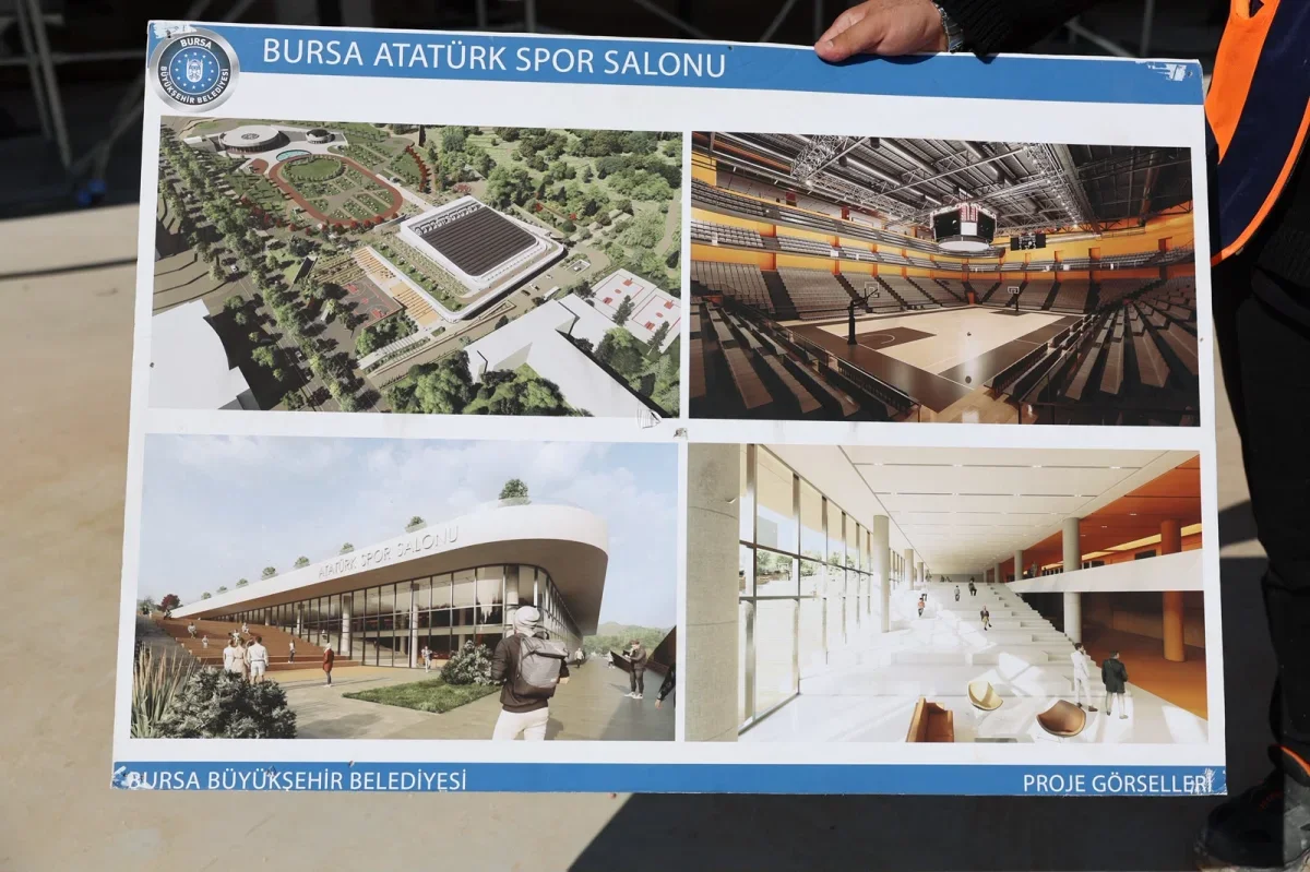 Bursa Atatürk Spor Salonu inşaatında fiziki gerçekleşme yüzde 80