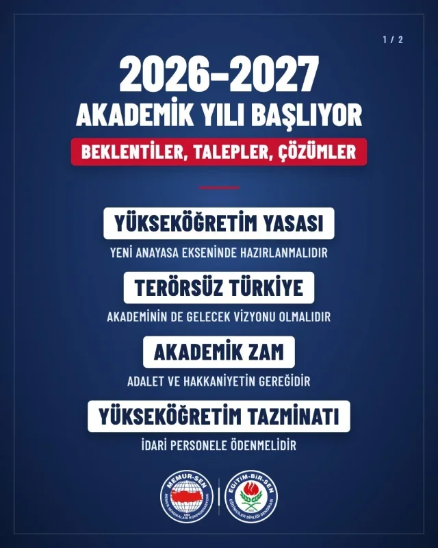 Eğitim-Bir-Sen'den 2026-2027 akademik yılı için 7 talep