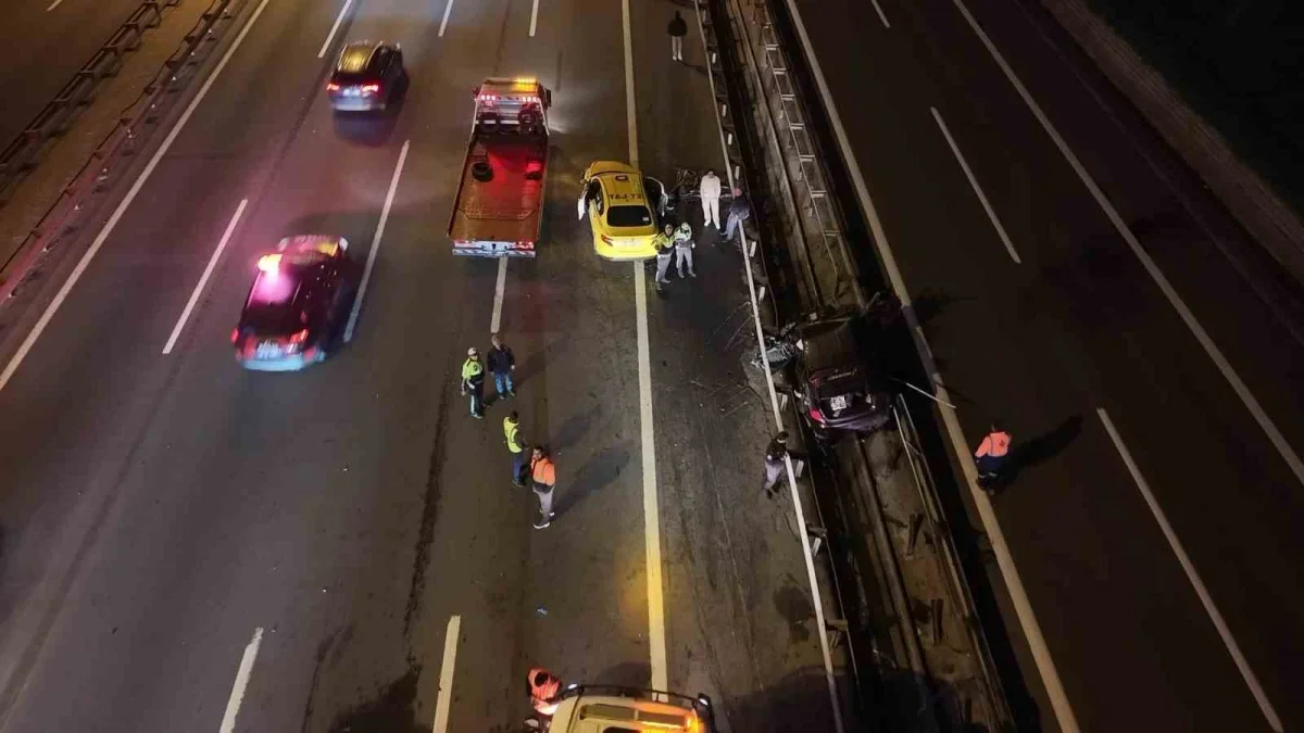Kağıthane TEM Otoyolu kazasında 1 ölü, 2 yaralı