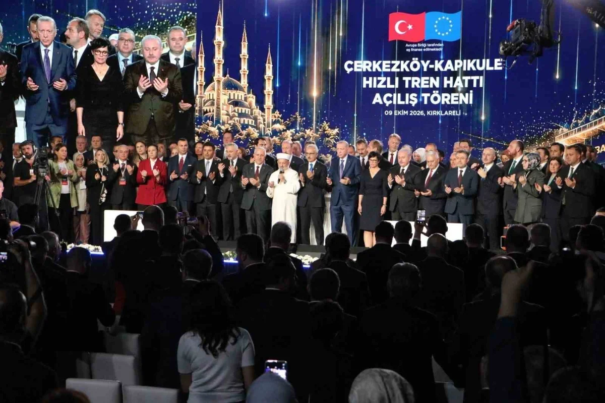 Erdoğan Çerkezköy-Kapıkule hızlı tren hattını açtı