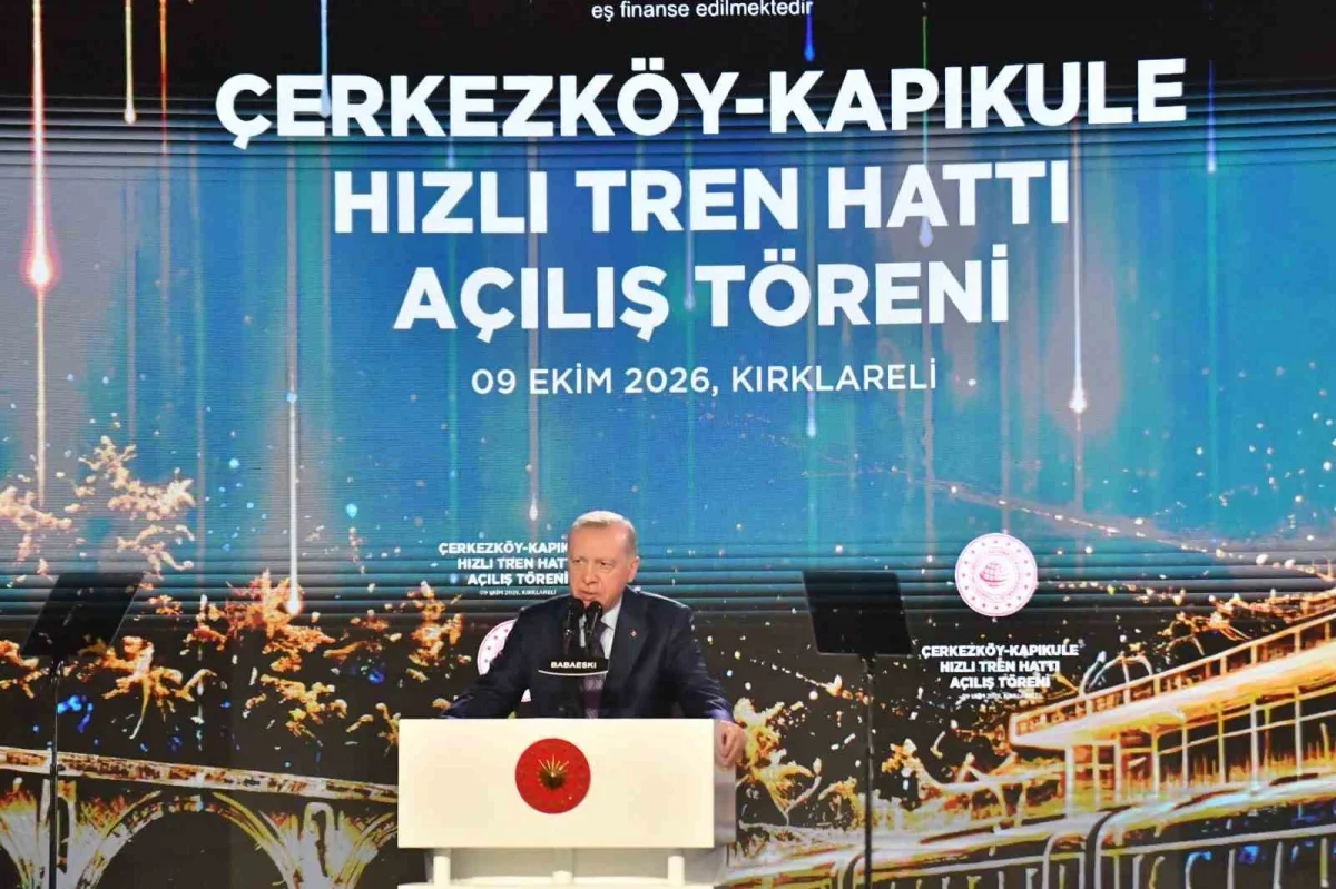 Erdoğan Çerkezköy-Kapıkule hızlı tren hattını açtı