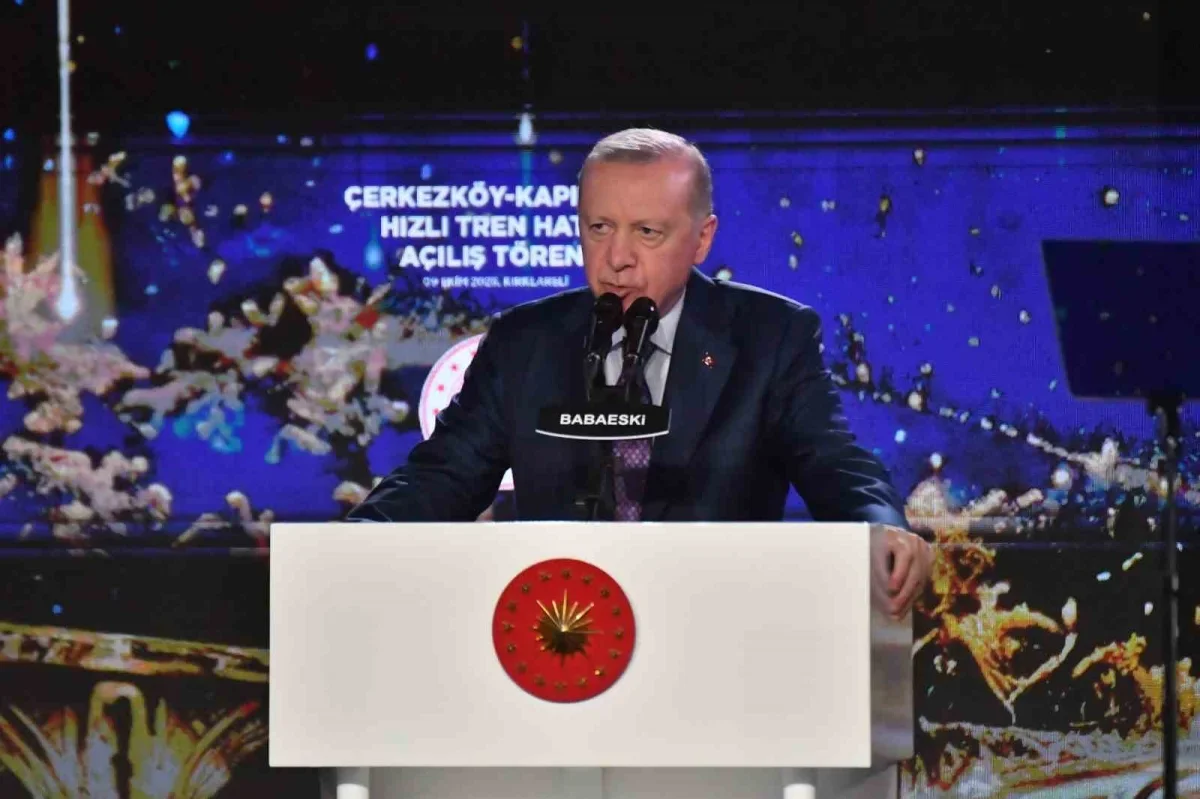 Erdoğan Çerkezköy-Kapıkule hızlı tren hattını açtı