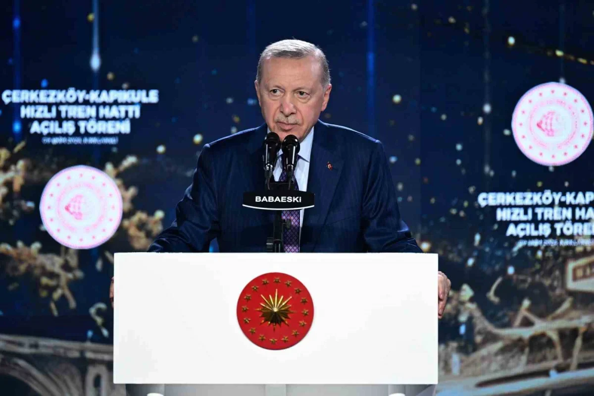 Erdoğan Çerkezköy-Kapıkule hattında ilk sürüşü yaptı