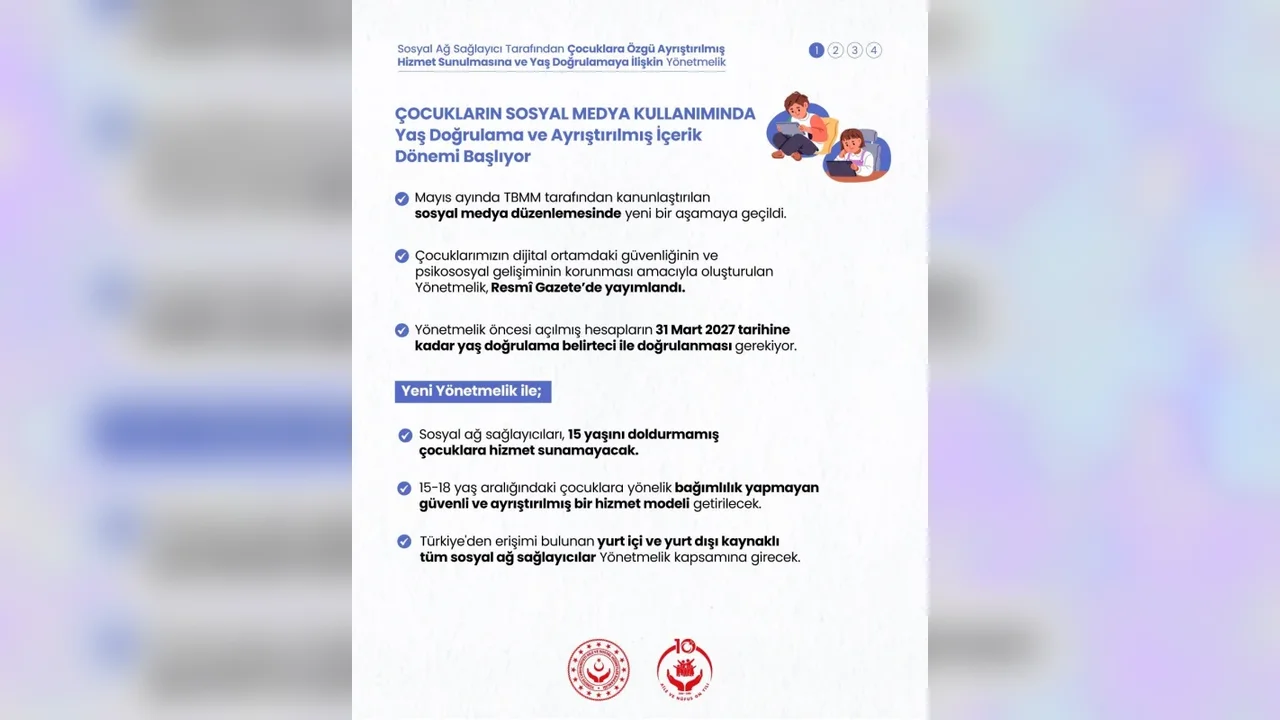 Çocuklara yönelik sosyal medya yönetmeliği yayımlandı