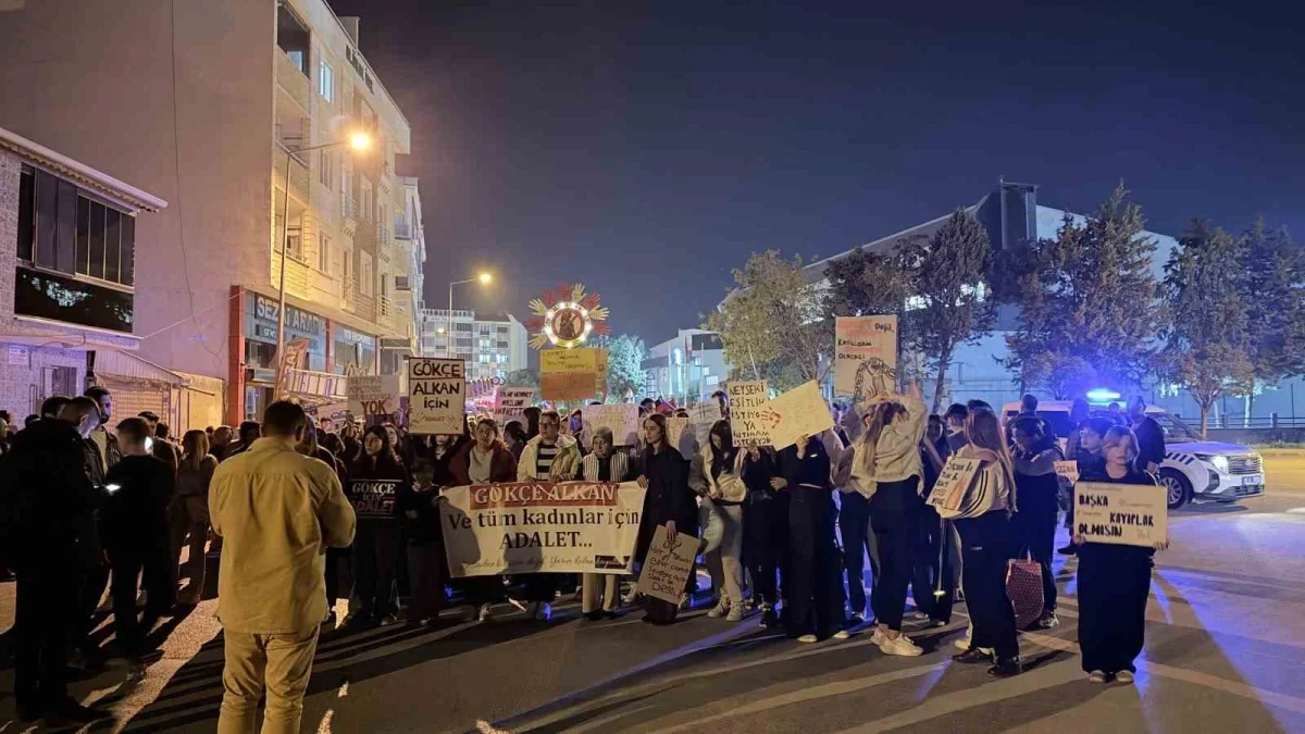Gökçe Alkan için Karacabey'de adalet yürüyüşü