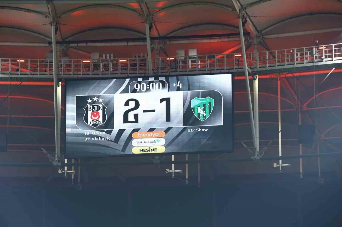 Süper Lig'de Beşiktaş Kocaelispor'u 2-1 yendi
