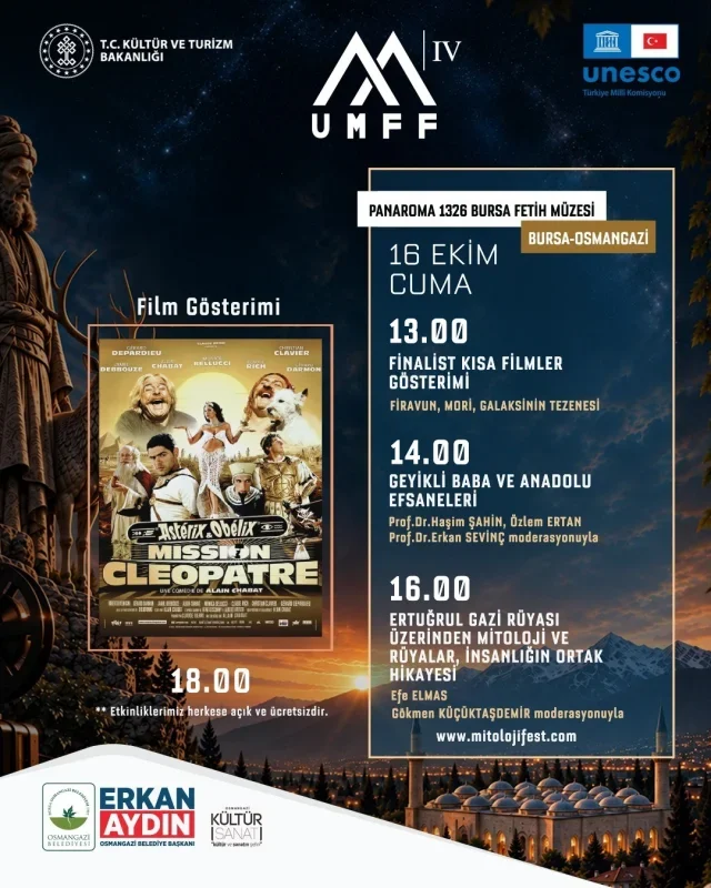 Bursa'da 4. Mitoloji Film Haftası 16 Ekim'de başlıyor