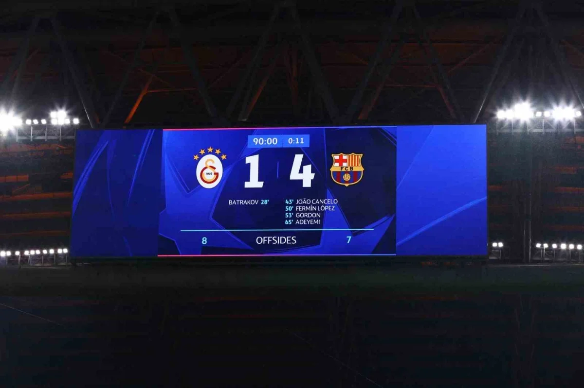 Galatasaray, Barcelona karşısında 4-1 mağlup oldu