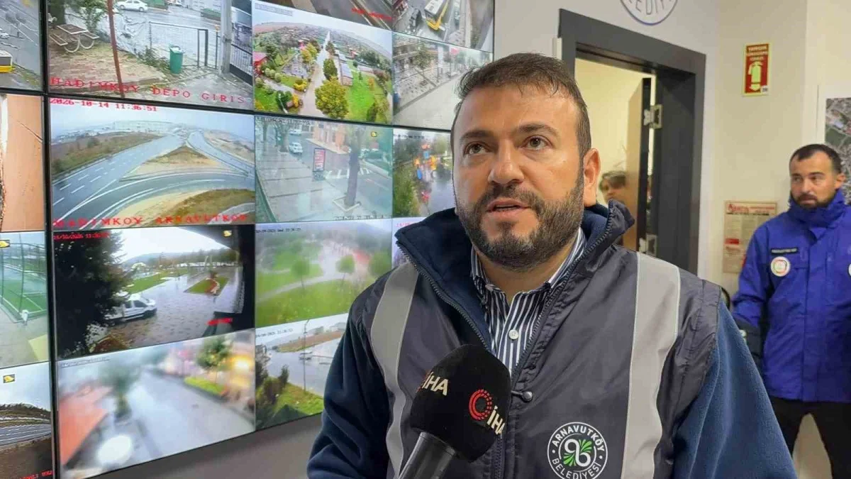 Arnavutköy'de sağanak için 300 personel, 80 araç görevde