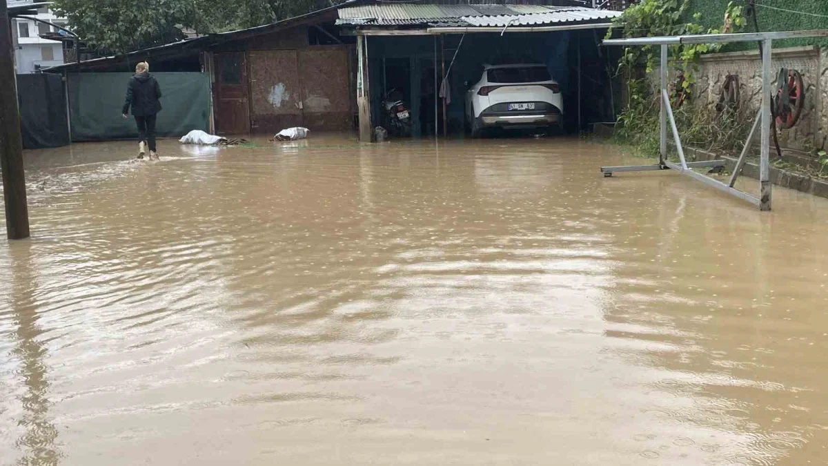 Kocaeli Başiskele'de sel, depoda 3 milyon TL hasar