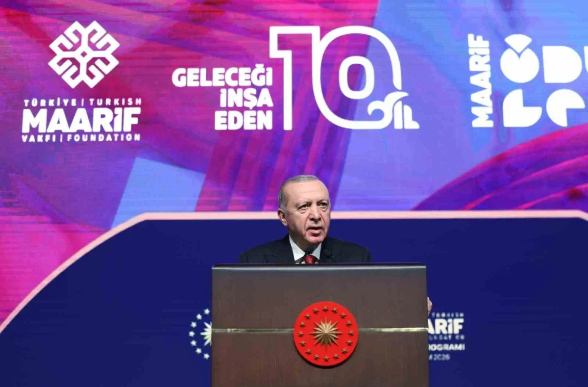 Erdoğan: Maarif Vakfı 66 ülkede 75 bin öğrenciye ulaştı