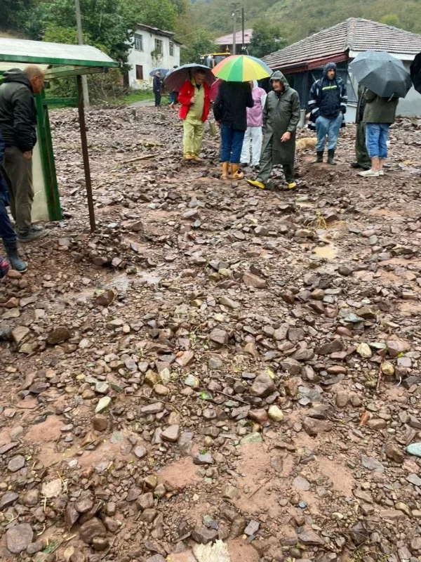 Sakarya selinde 80 yaşındaki adam merdivenle kurtarıldı